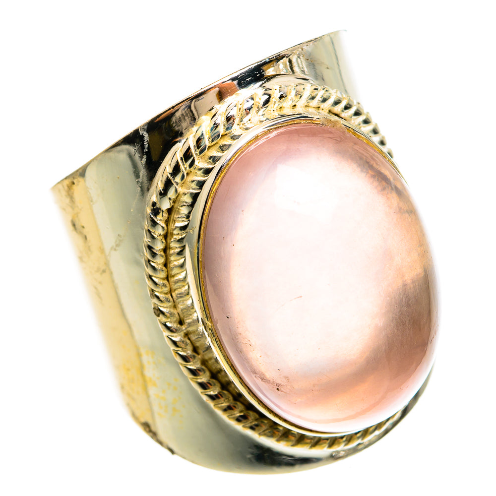 Rose Quartz Rings handcrafted by Anasilvercos - RING78128