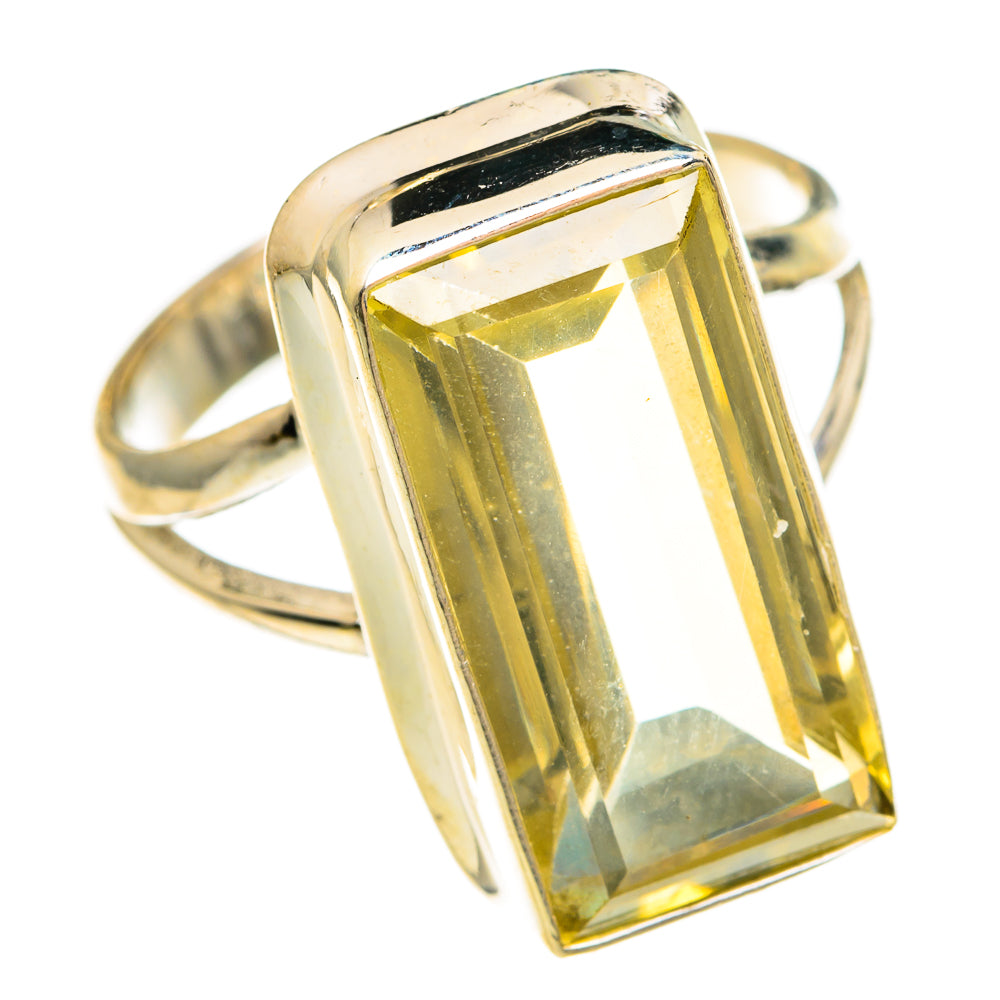 Lemon Quartz Rings handcrafted by Anasilvercos - RING78145