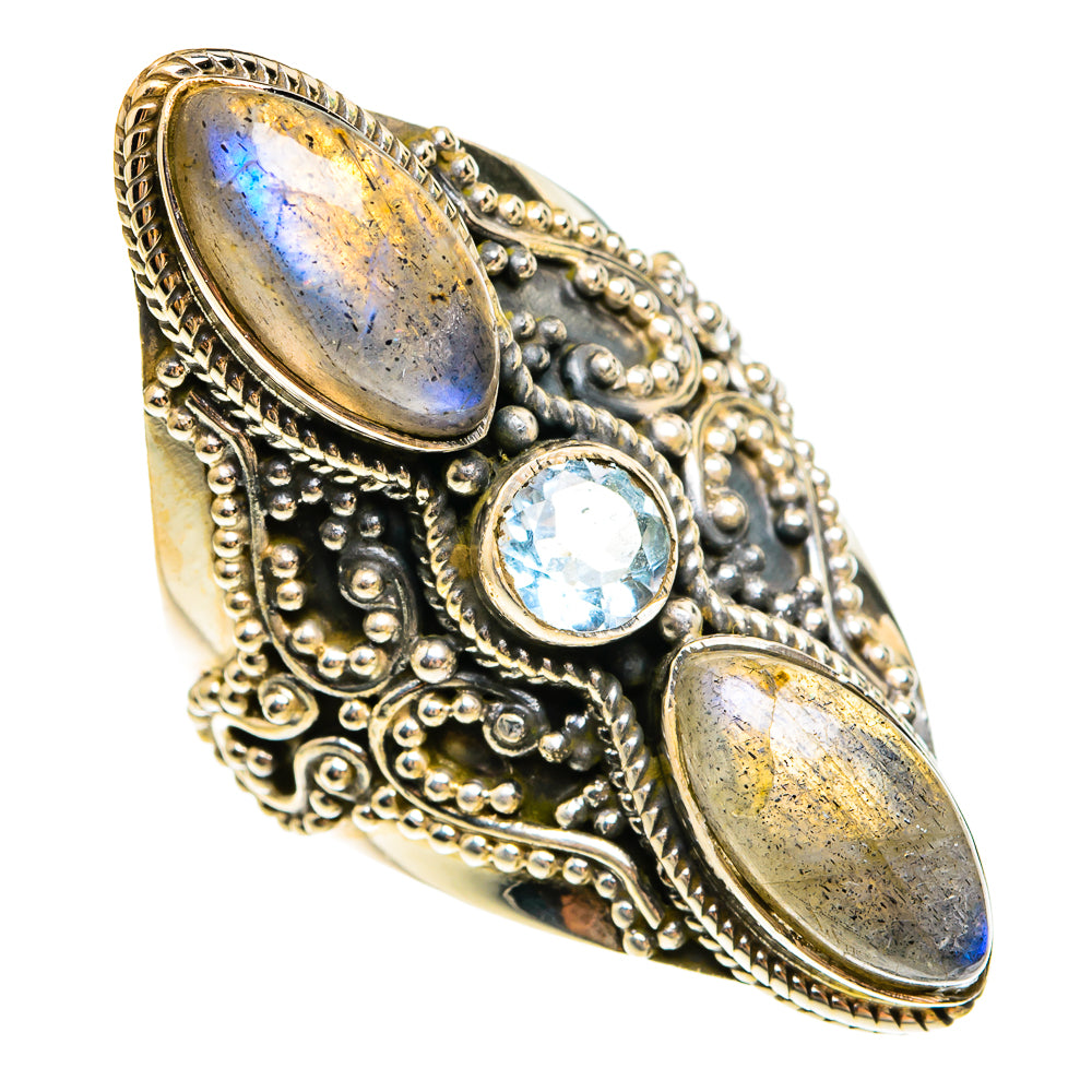 Labradorite Rings handcrafted by Anasilvercos - RING78152