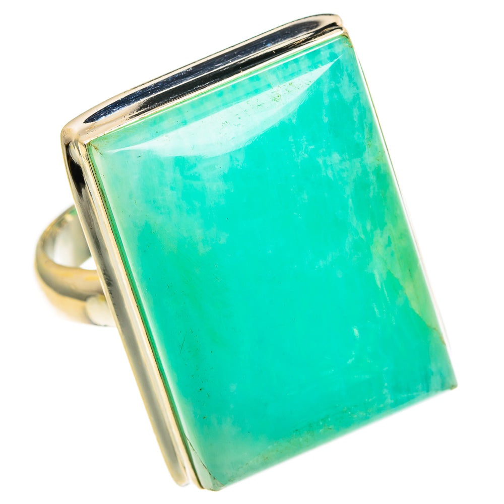 Peruvian Amazonite Rings handcrafted by Anasilvercos - RING78155