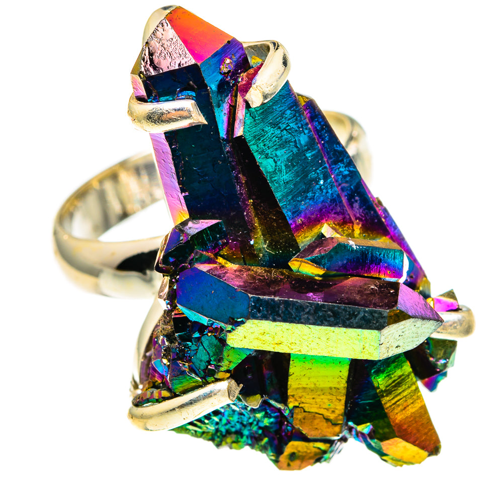 Titanium Sunshine Druzy Rings handcrafted by Anasilvercos - RING78172