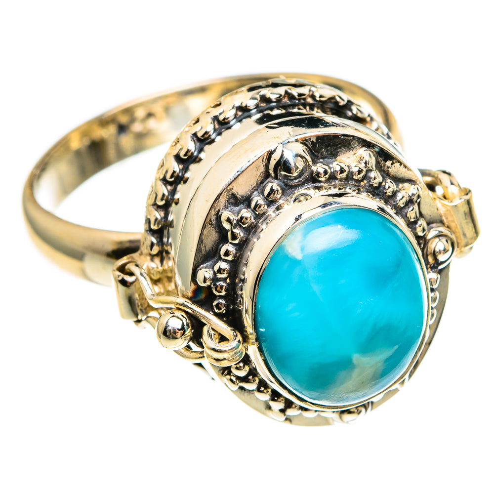 Larimar Rings handcrafted by Anasilvercos - RING78181
