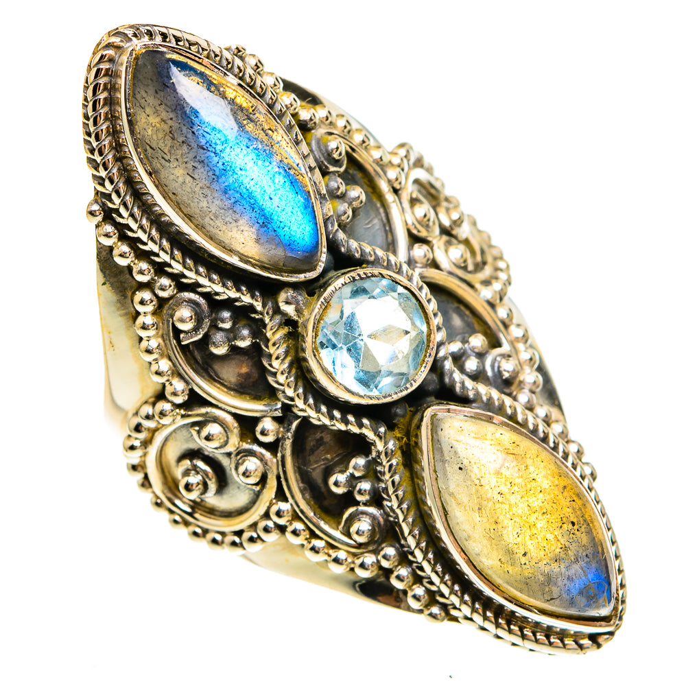 Labradorite Rings handcrafted by Anasilvercos - RING78182