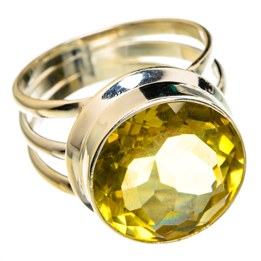 Lemon Quartz Rings handcrafted by Anasilvercos - RING78212
