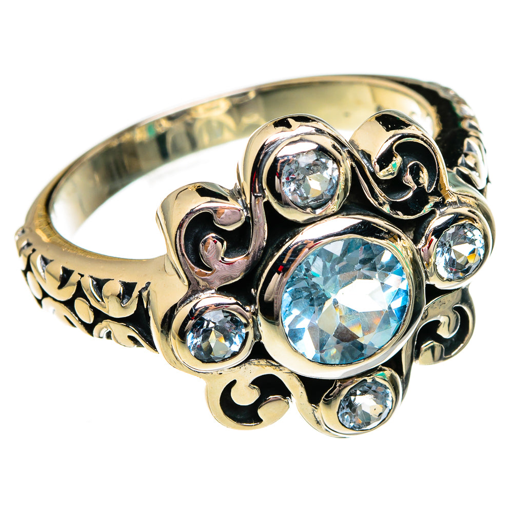 Blue Topaz Rings handcrafted by Anasilvercos - RING78218