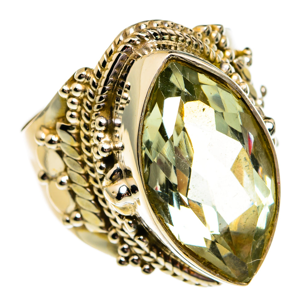 Green Amethyst Rings handcrafted by Anasilvercos - RING78221
