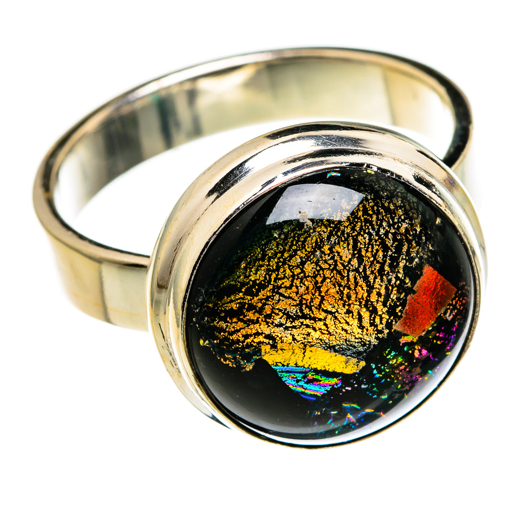 Dichroic Glass Rings handcrafted by Anasilvercos - RING78238