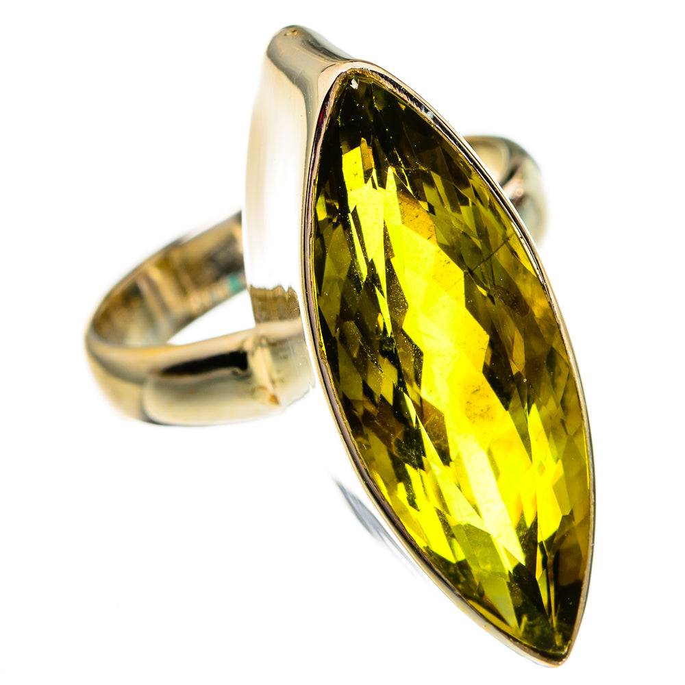 Olive Quartz Rings handcrafted by Anasilvercos - RING78239