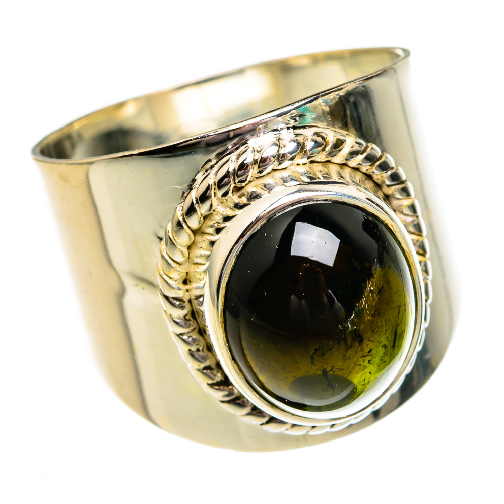 Green Tourmaline Rings handcrafted by Anasilvercos - RING78251