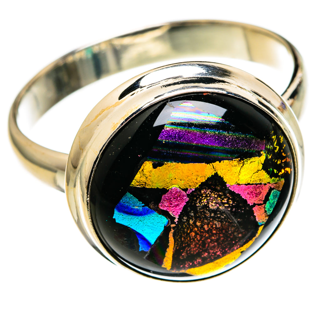 Dichroic Glass Rings handcrafted by Anasilvercos - RING78271