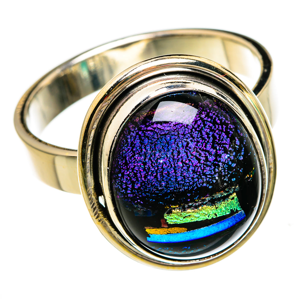 Dichroic Glass Rings handcrafted by Anasilvercos - RING78298