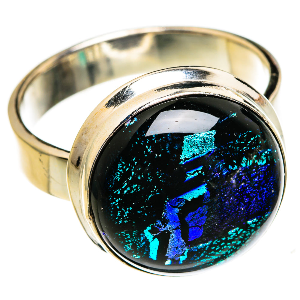 Dichroic Glass Rings handcrafted by Anasilvercos - RING78328