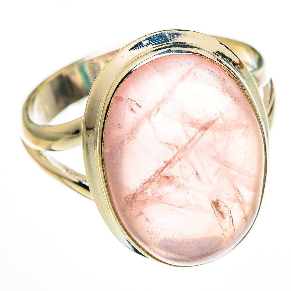 Rose Quartz Rings handcrafted by Anasilvercos - RING78356
