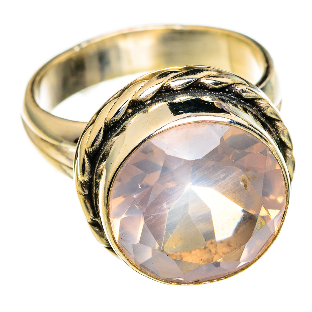 Rose Quartz Rings handcrafted by Anasilvercos - RING78378