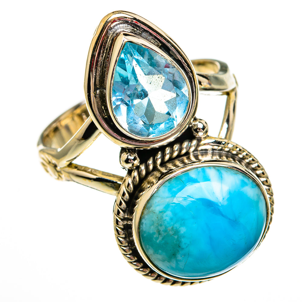 Larimar Rings handcrafted by Anasilvercos - RING78391