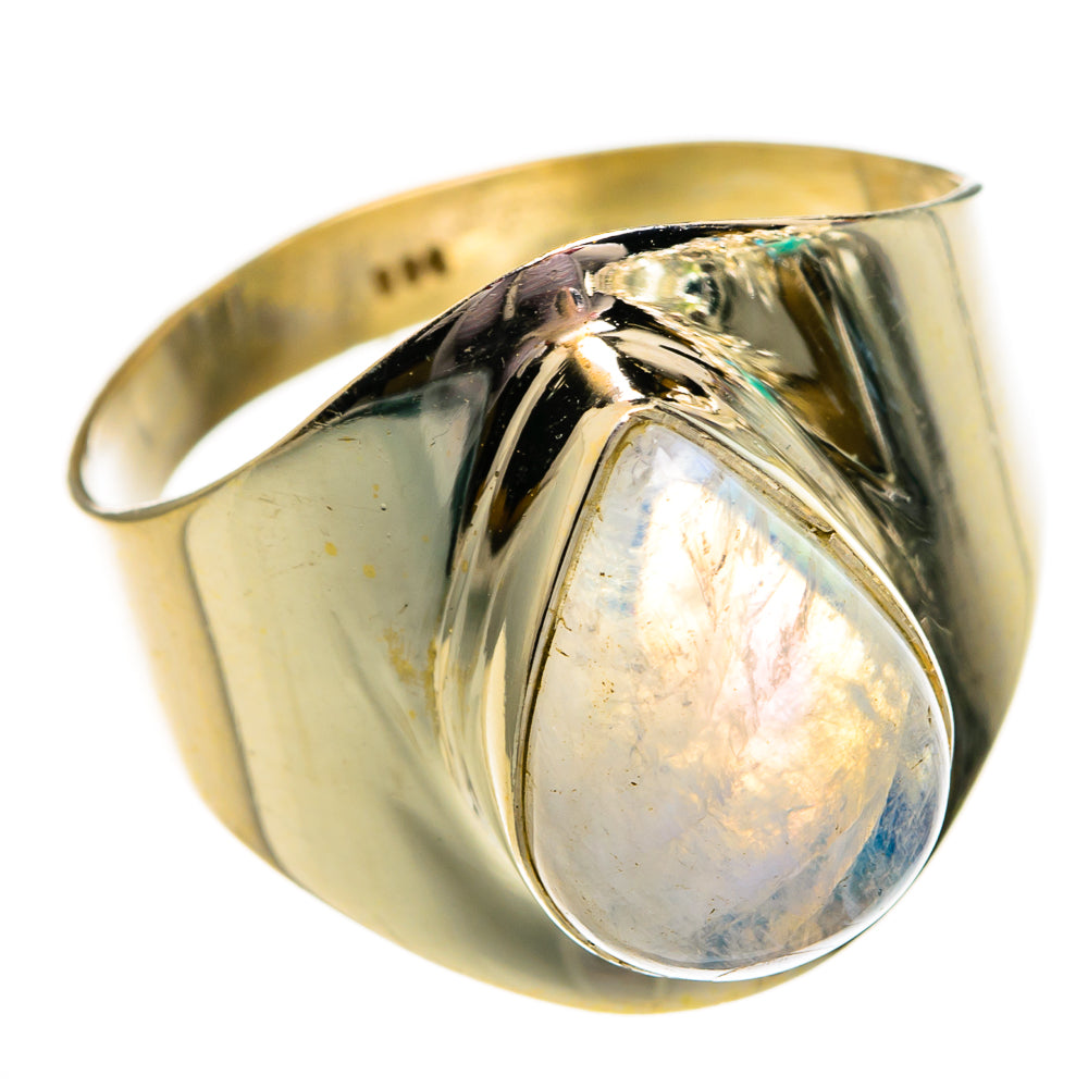 Rainbow Moonstone Rings handcrafted by Anasilvercos - RING78407