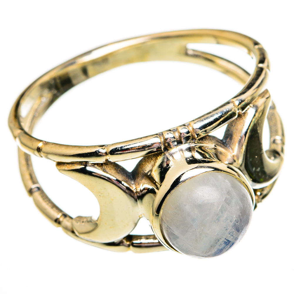 Rainbow Moonstone Rings handcrafted by Anasilvercos - RING78408