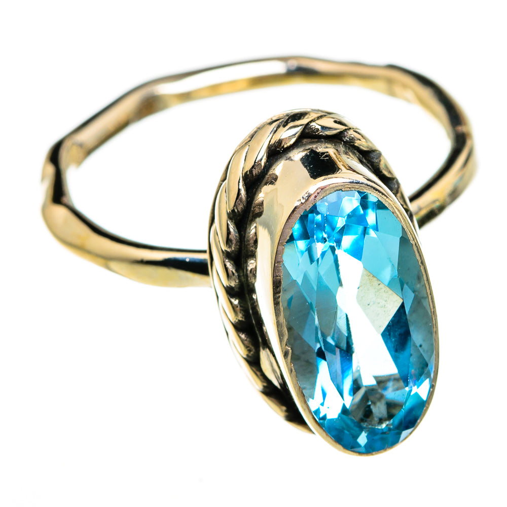 Blue Topaz Rings handcrafted by Anasilvercos - RING78412