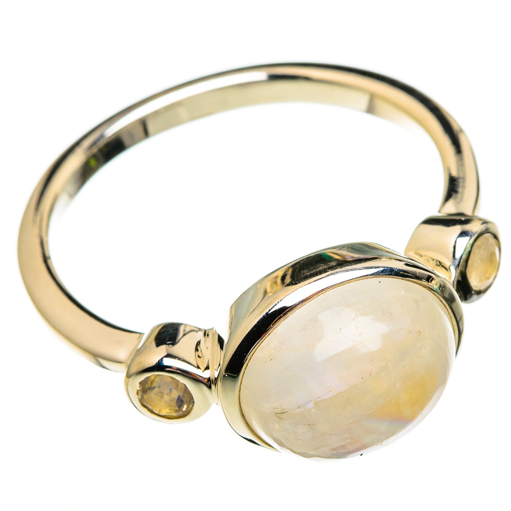 Rainbow Moonstone Rings handcrafted by Anasilvercos - RING78425