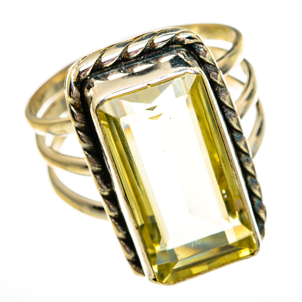 Lemon Quartz Rings handcrafted by Anasilvercos - RING78457