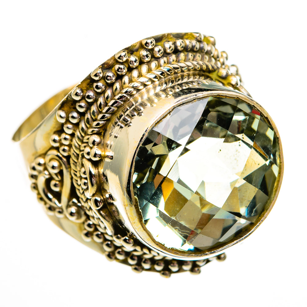 Green Amethyst Rings handcrafted by Anasilvercos - RING78470