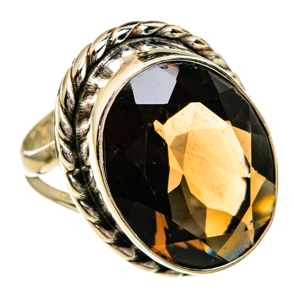 Smoky Quartz Rings handcrafted by Anasilvercos - RING78476