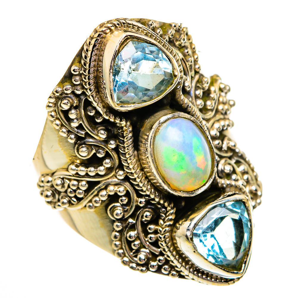 Ethiopian Opal Rings handcrafted by Anasilvercos - RING78489