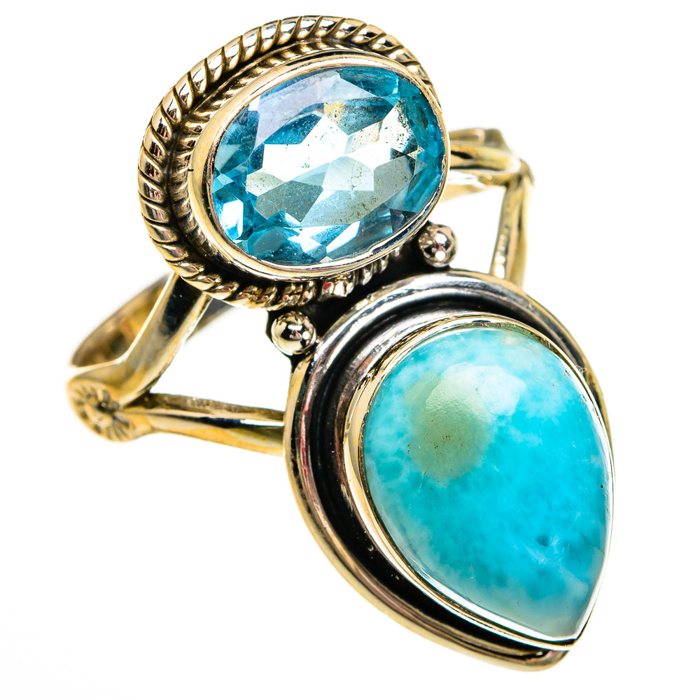 Larimar Rings handcrafted by Anasilvercos - RING78498