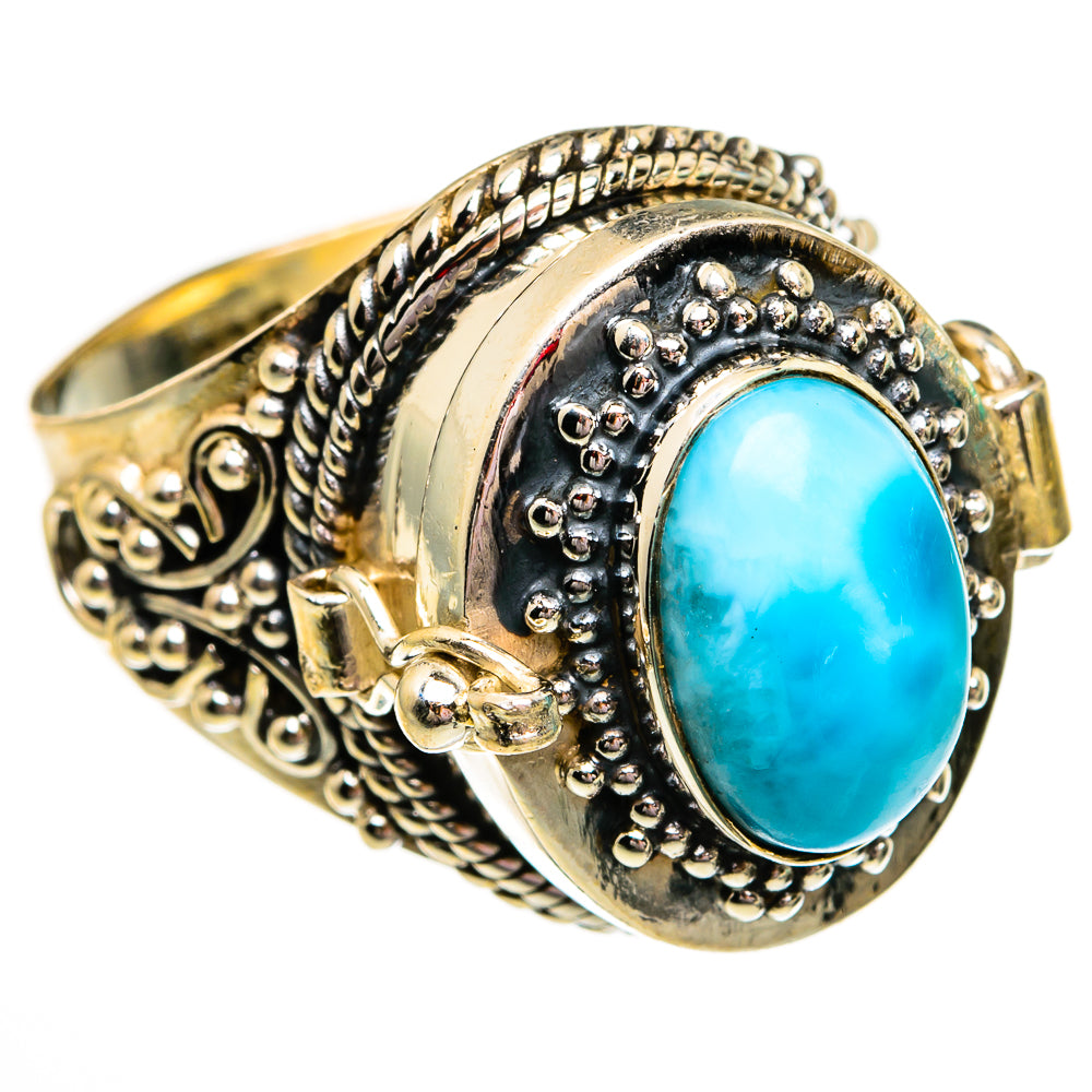 Larimar Rings handcrafted by Anasilvercos - RING78501