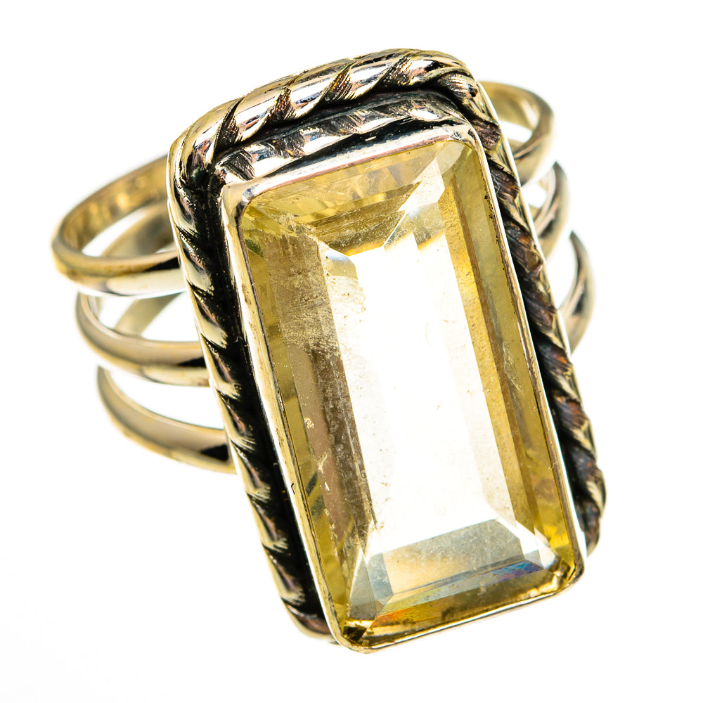 Lemon Quartz Rings handcrafted by Anasilvercos - RING78532