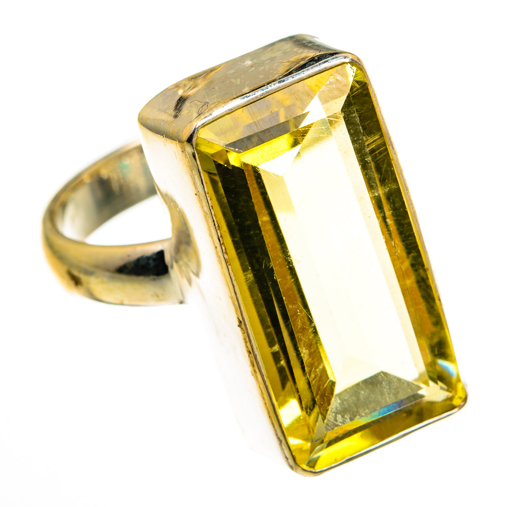 Lemon Quartz Rings handcrafted by Anasilvercos - RING78533