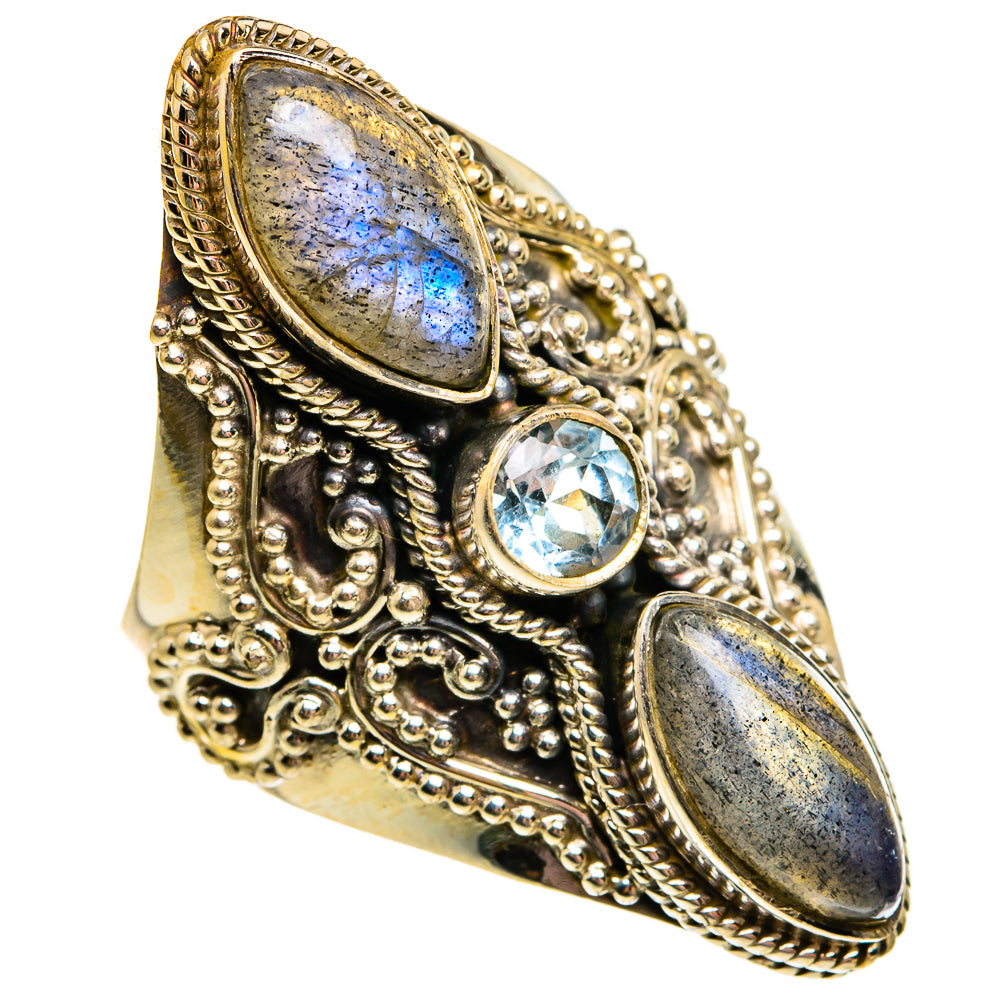 Labradorite Rings handcrafted by Anasilvercos - RING78539