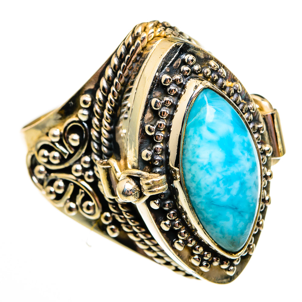 Larimar Rings handcrafted by Anasilvercos - RING78541
