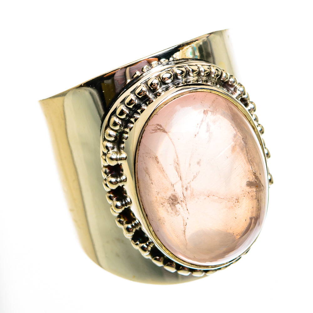 Rose Quartz Rings handcrafted by Anasilvercos - RING78557
