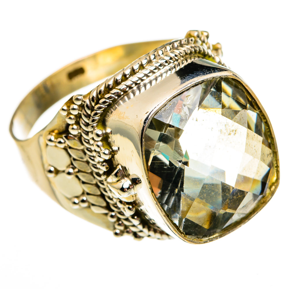 Green Amethyst Rings handcrafted by Anasilvercos - RING78575
