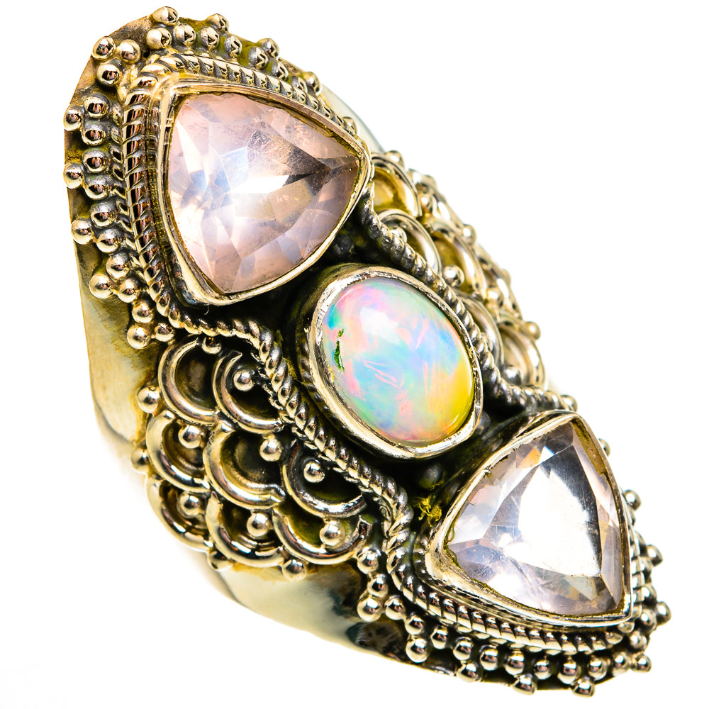 Ethiopian Opal Rings handcrafted by Anasilvercos - RING78592