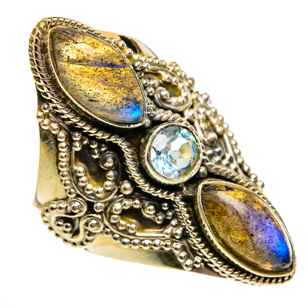 Labradorite Rings handcrafted by Anasilvercos - RING78599