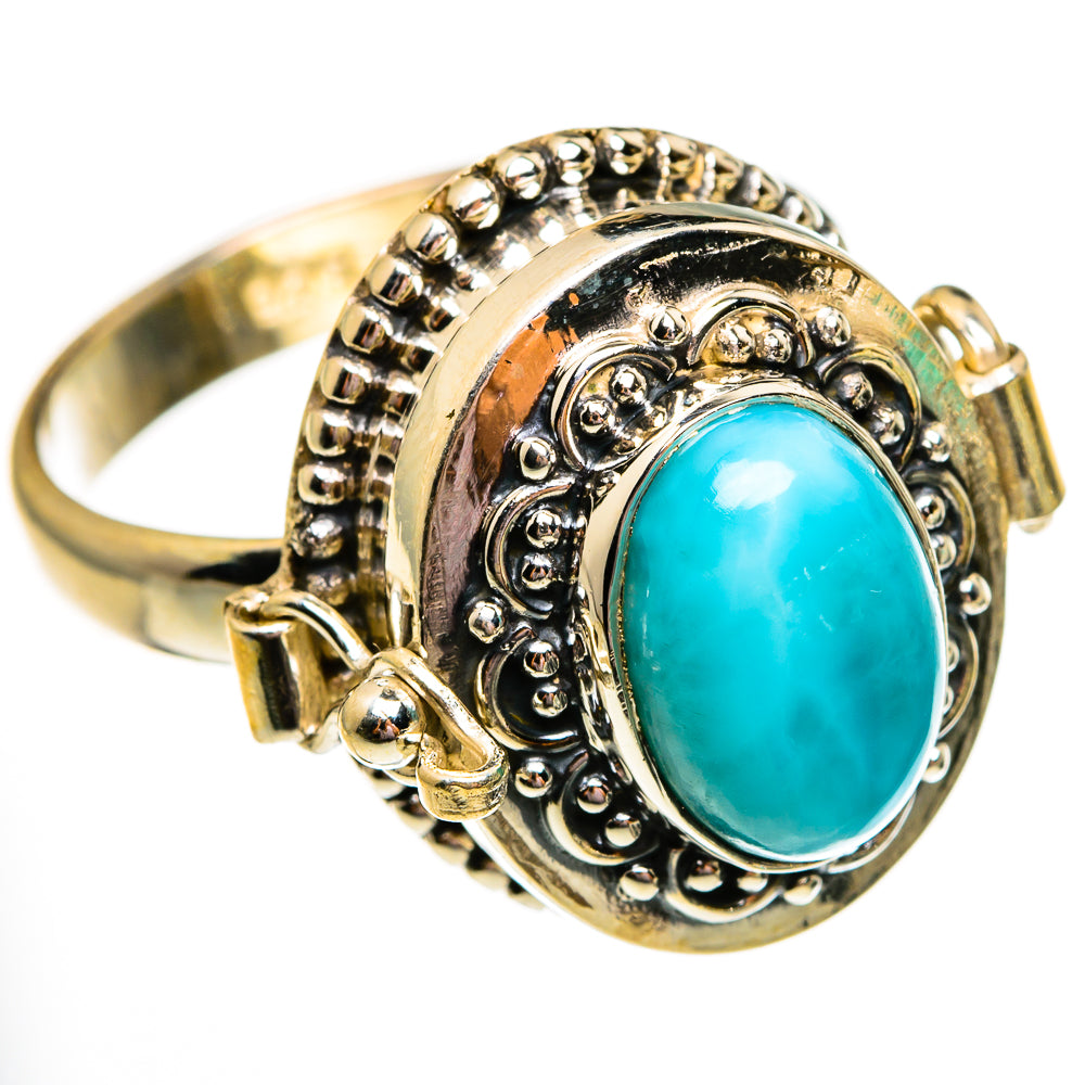 Larimar Rings handcrafted by Anasilvercos - RING78602