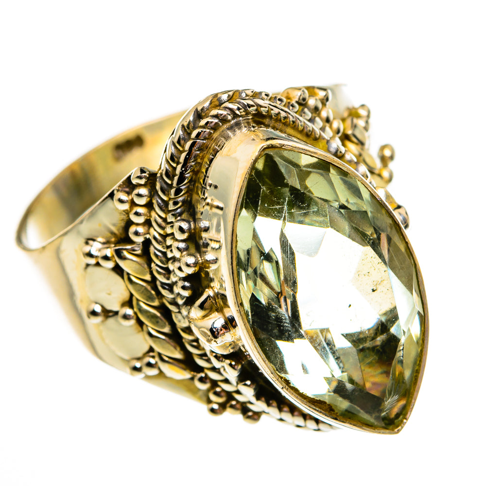 Green Amethyst Rings handcrafted by Anasilvercos - RING78604