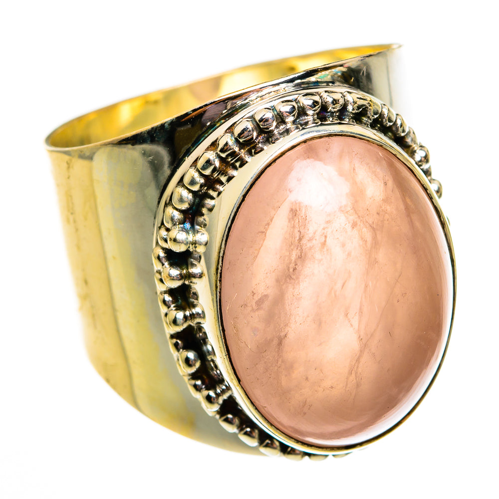 Rose Quartz Rings handcrafted by Anasilvercos - RING78611