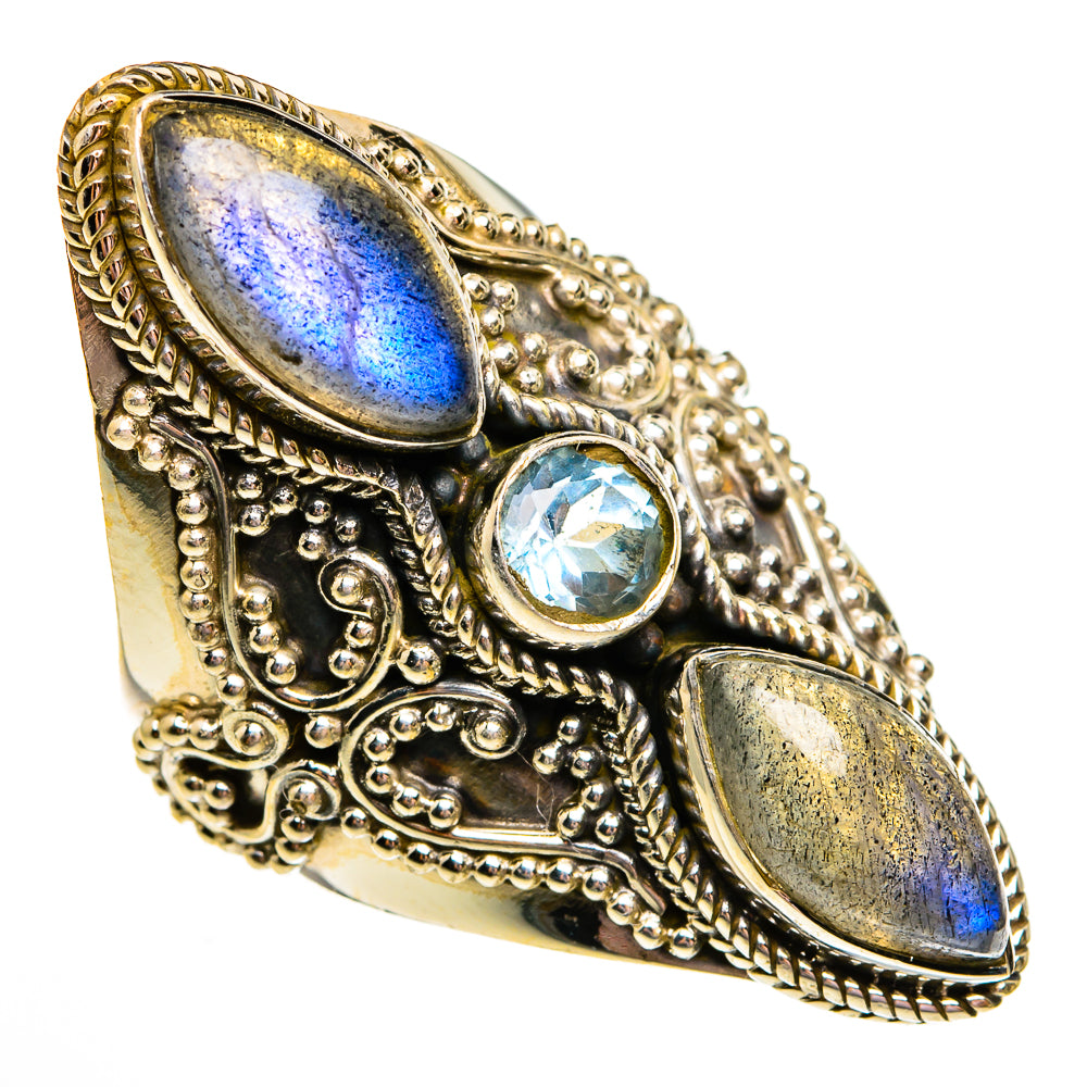 Labradorite Rings handcrafted by Anasilvercos - RING78625