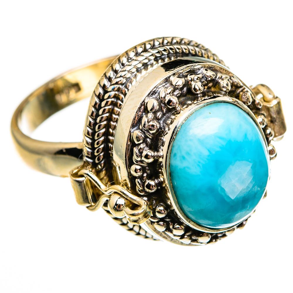 Larimar Rings handcrafted by Anasilvercos - RING78626