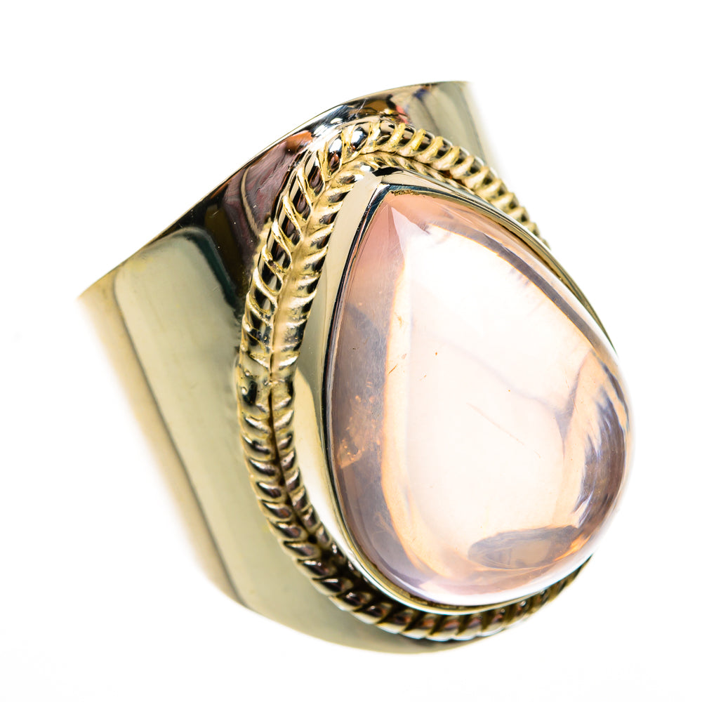 Rose Quartz Rings handcrafted by Anasilvercos - RING78634