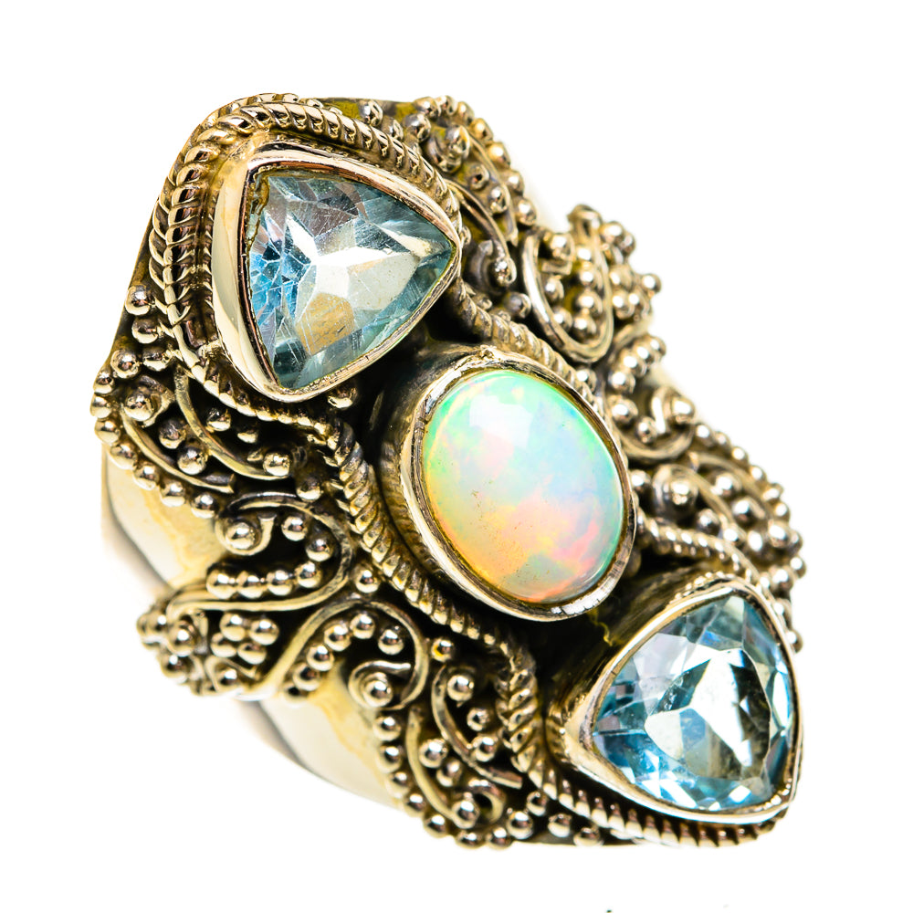 Ethiopian Opal Rings handcrafted by Anasilvercos - RING78642
