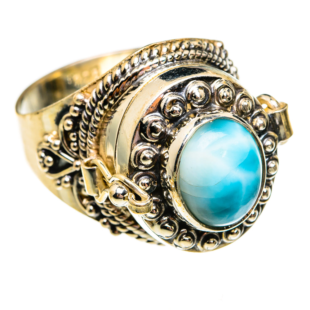 Larimar Rings handcrafted by Anasilvercos - RING78649
