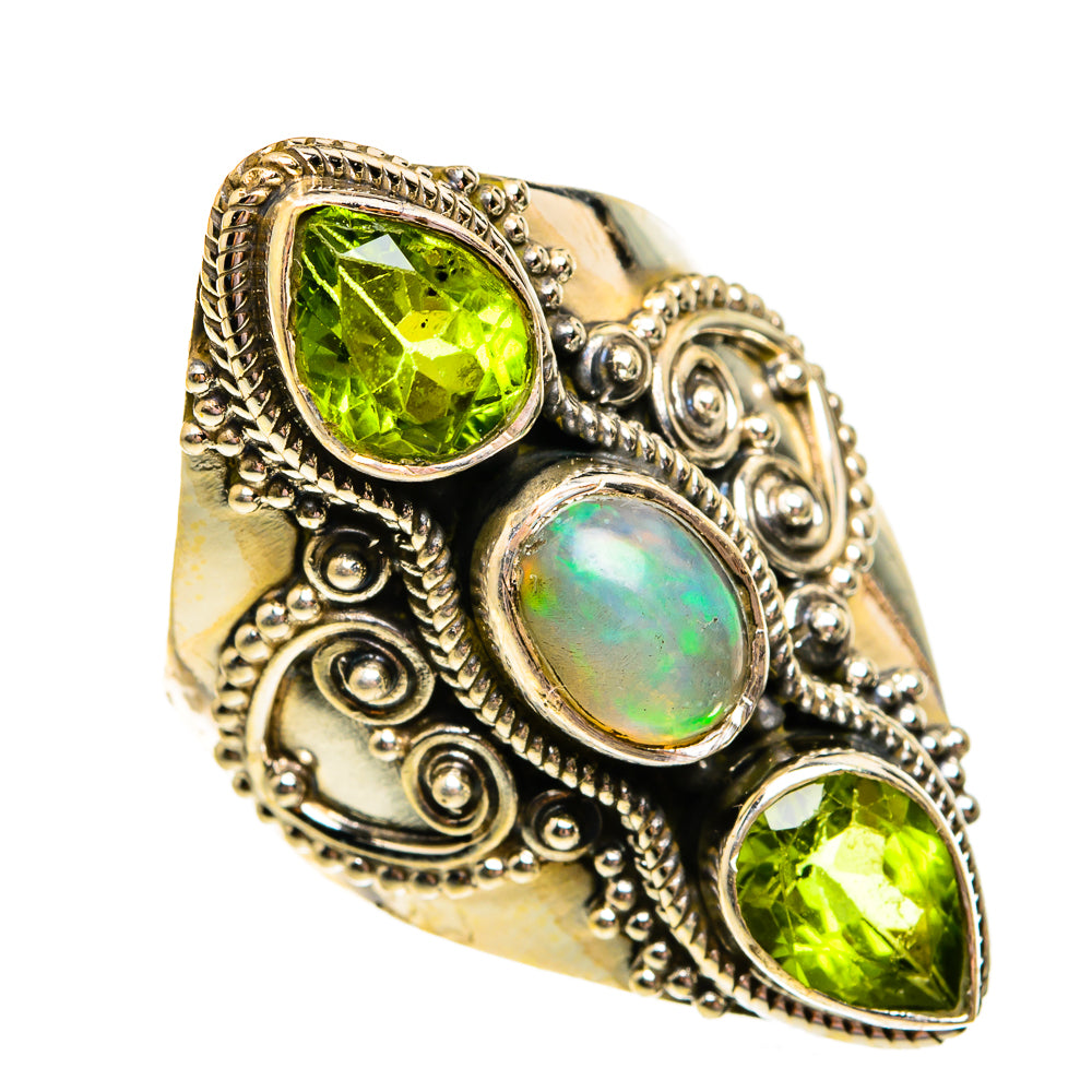 Ethiopian Opal Rings handcrafted by Anasilvercos - RING78652