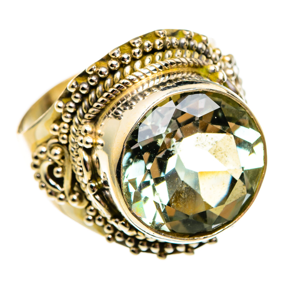 Green Amethyst Rings handcrafted by Anasilvercos - RING78657