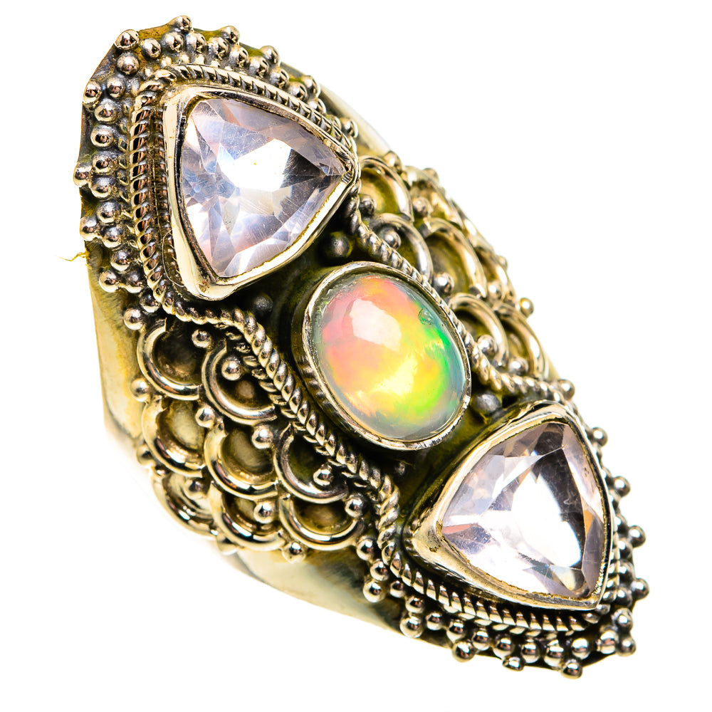 Ethiopian Opal Rings handcrafted by Anasilvercos - RING78659