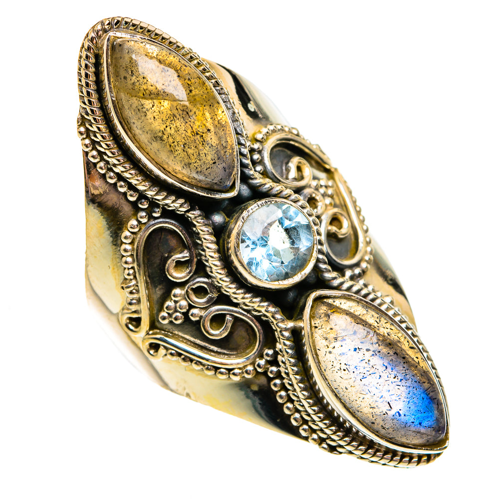 Labradorite Rings handcrafted by Anasilvercos - RING78664