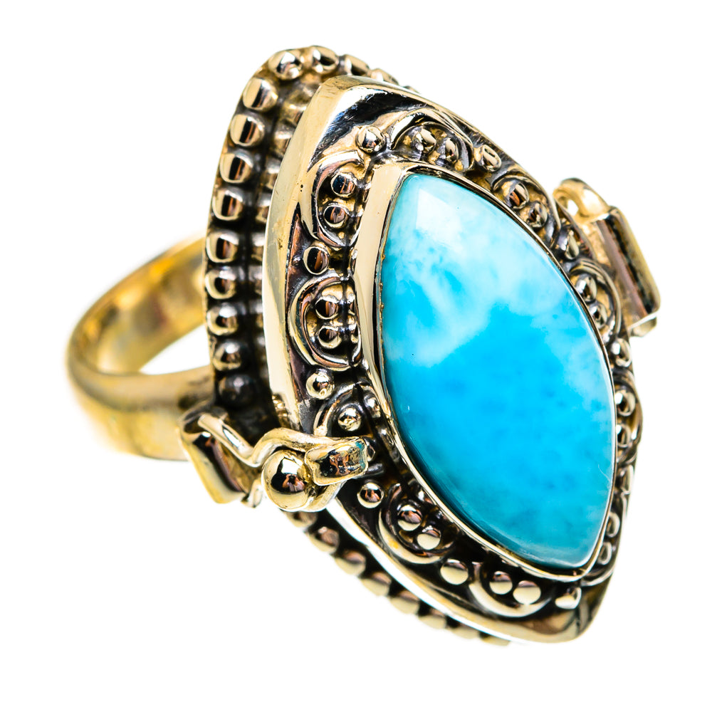 Larimar Rings handcrafted by Anasilvercos - RING78681